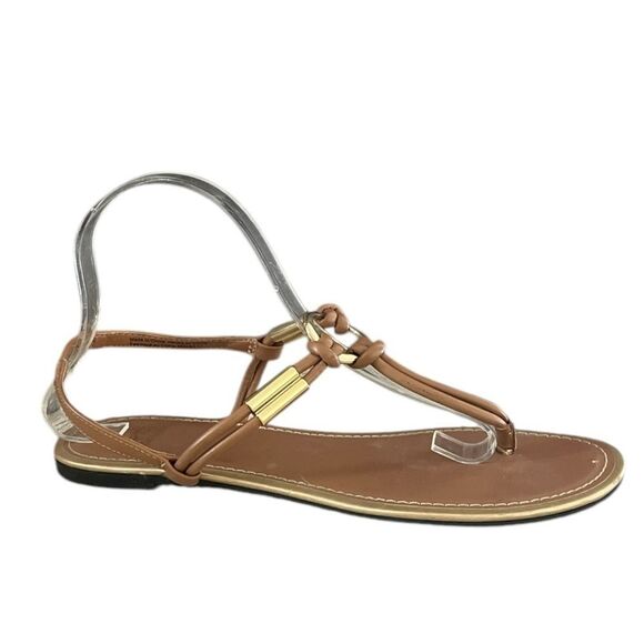 Montego Bay Club Tan Sandals with Gold Accents Size 9‎ - Picture 1 of 12